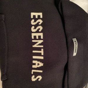 SOLD: Essentials FOG Black Knit Hoodie